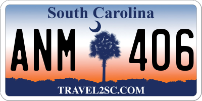 SC license plate ANM406