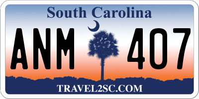 SC license plate ANM407