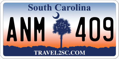 SC license plate ANM409