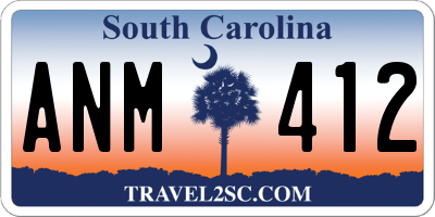 SC license plate ANM412
