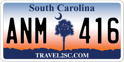 SC license plate ANM416