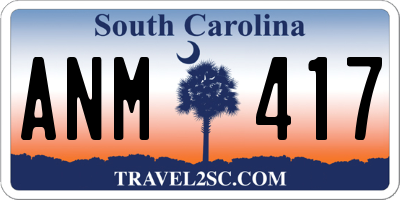 SC license plate ANM417