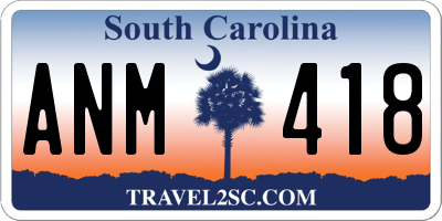 SC license plate ANM418