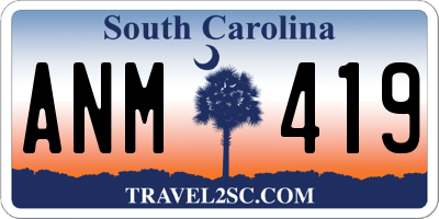 SC license plate ANM419