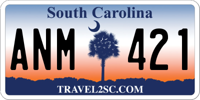 SC license plate ANM421