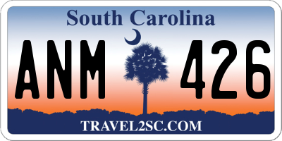 SC license plate ANM426