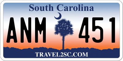 SC license plate ANM451
