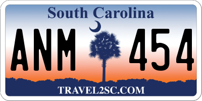 SC license plate ANM454