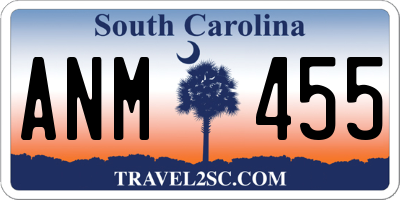 SC license plate ANM455