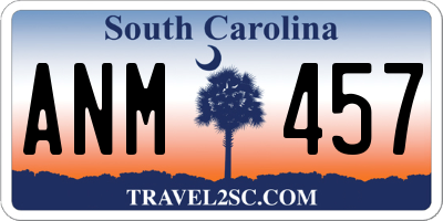 SC license plate ANM457