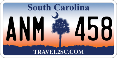 SC license plate ANM458
