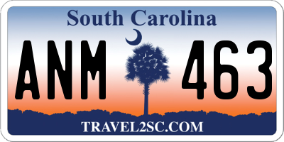 SC license plate ANM463