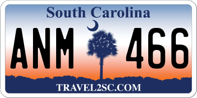 SC license plate ANM466