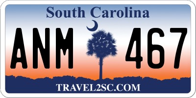 SC license plate ANM467