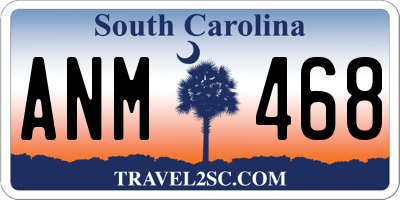 SC license plate ANM468