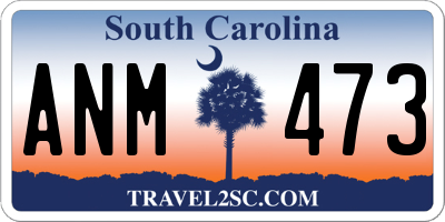 SC license plate ANM473