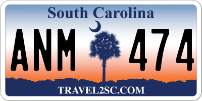 SC license plate ANM474