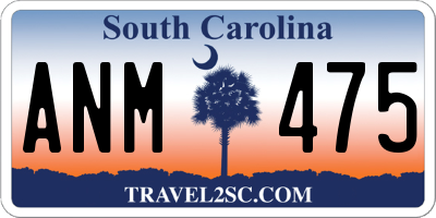 SC license plate ANM475