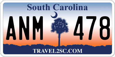 SC license plate ANM478