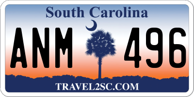 SC license plate ANM496