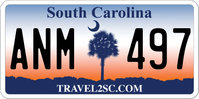 SC license plate ANM497