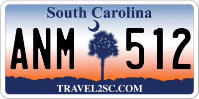 SC license plate ANM512