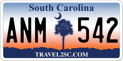 SC license plate ANM542