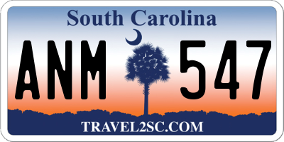 SC license plate ANM547