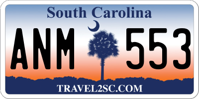 SC license plate ANM553