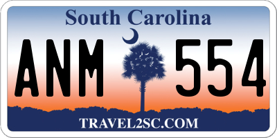 SC license plate ANM554