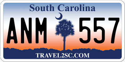 SC license plate ANM557