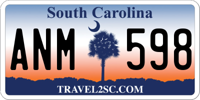 SC license plate ANM598