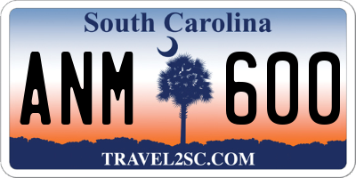 SC license plate ANM600