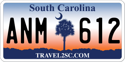 SC license plate ANM612