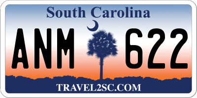 SC license plate ANM622