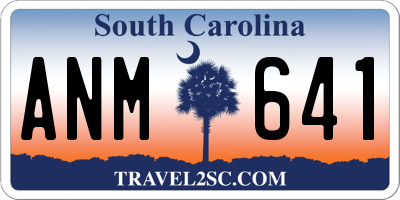 SC license plate ANM641