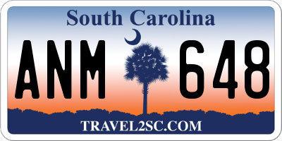 SC license plate ANM648