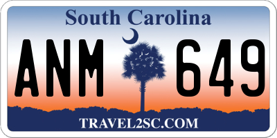 SC license plate ANM649