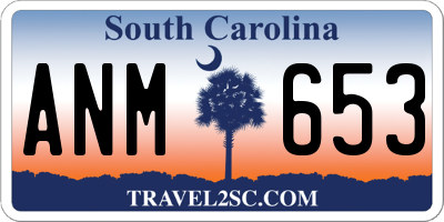SC license plate ANM653
