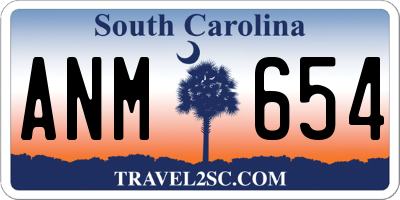 SC license plate ANM654