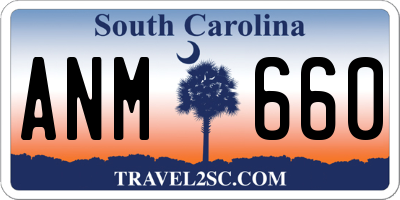 SC license plate ANM660