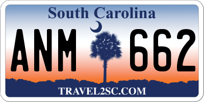 SC license plate ANM662