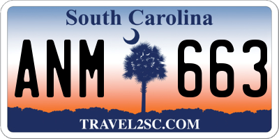 SC license plate ANM663