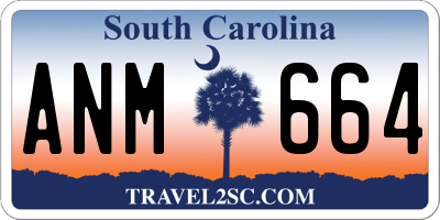 SC license plate ANM664