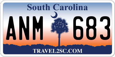 SC license plate ANM683