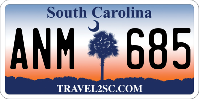 SC license plate ANM685