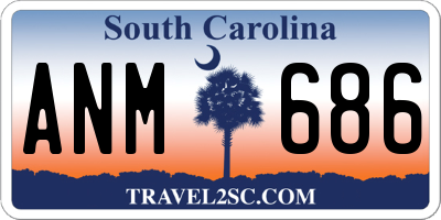 SC license plate ANM686