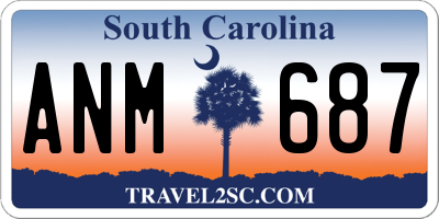 SC license plate ANM687