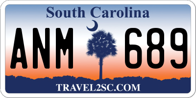 SC license plate ANM689