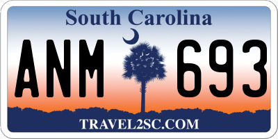 SC license plate ANM693